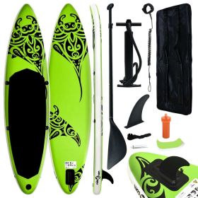 Inflatable Stand Up Paddleboard Set 120.1"x29.9"x5.9" Green