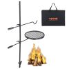 VEVOR Swivel Campfire Grill, Fire Pit Grill Grate over Fire Pits, Heavy Duty Steel Grill Grates, 360° Adjustable Open Fire Outdoor Cooking Equipment,