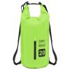 Dry Bag with Zipper Green 5.3 gal PVC