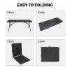 6ft Folding Table, Portable Plastic Table for Camping, Picnics, Parties, High Load Bearing Foldable Table Black