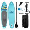 Free Shipping Dropshipping SUPFW27A CA WAREHOUSE  SUP Stand Up Paddle Board 335*84*15cm Inflatable Paddleboard Soft Top Surfboard with ISUP Sup Board