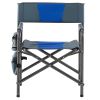 2-piece Padded Folding Outdoor Chair with Storage Pockets; Lightweight Oversized Directors Chair for indoor;  Outdoor Camping;  Picnics and Fishing