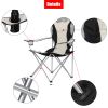 Medium Camping Chair Fishing Chair Folding Chair Black  white 36*23*41in