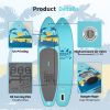 Free Shipping Dropshipping SUPFW27A CA WAREHOUSE  SUP Stand Up Paddle Board 335*84*15cm Inflatable Paddleboard Soft Top Surfboard with ISUP Sup Board