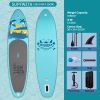 Free Shipping Dropshipping US Warehouse  SUPFW27A Stand Up Paddle Board 335*84*15cm Inflatable Paddleboard Soft Top Surfboard with ISUP Sup Board Surf