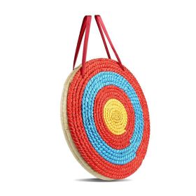 Solid Straw Round Archery Target for Backyard Outdoor Hunting Shooting Practice (Color: As pic show, Type: 3 Layers)