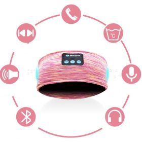 Wireless Eye Mask, Bluetooth Headset, Hands-free Call Running Headscarf (Color: Pink)