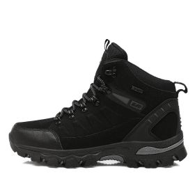 Waterproof Hiking Shoes Men Women Sneakers Mountain Climbing Shoes Outdoor Unisex Sport Hunting Boots Men Trekking Shoes (Color: Black, size: 37)