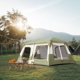 10 Person Camping Tent Setup in 60 Seconds with Rainfly & Windproof Tent with Carry Bag for Family Camping & Hiking (Color: As Picture)