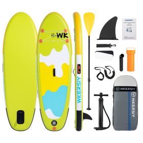 inflatable paddle board 8'  Kids Sup including sup paddle, paddleboard backpack, pump, leash (Color: Green)